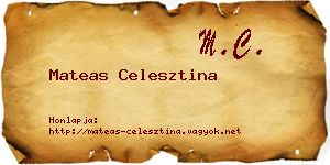 Mateas Celesztina névjegykártya